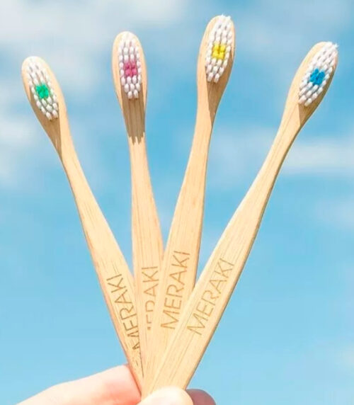 Cepillo Dental Ecológico Bambú Meraki Kids cerda suave